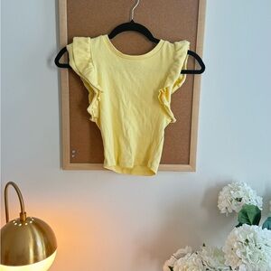Zara Yellow ruffle tank